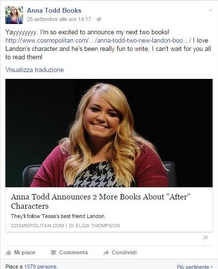 Anna Todd annuncia due nuovi libri